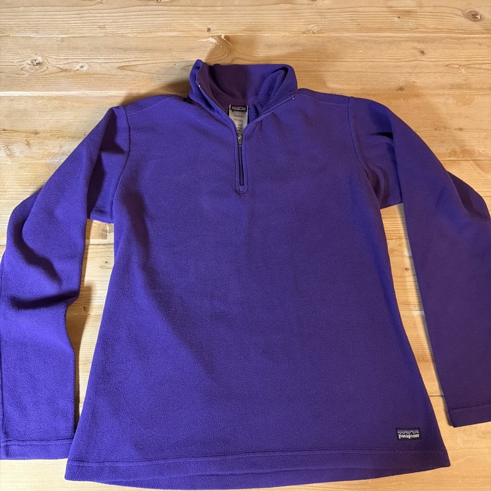 Patagonia 90's Sweater Purple 1/4 Zip Fleece Pullover Women's Medium Lightweight